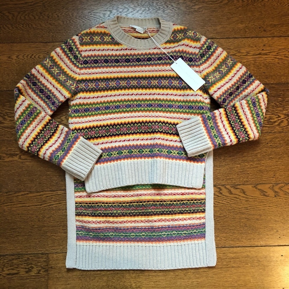 NWT Stella McCartney Shetland Fair Isle Sweater 36